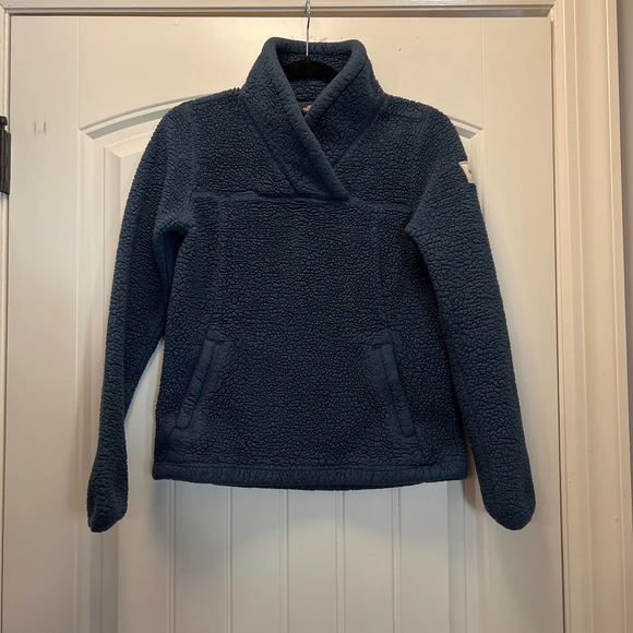 The North‎ Face Women's Blue Long Sleeve Sherpa Fleece Pullover Jacket Size XS - Picture 1 of 7